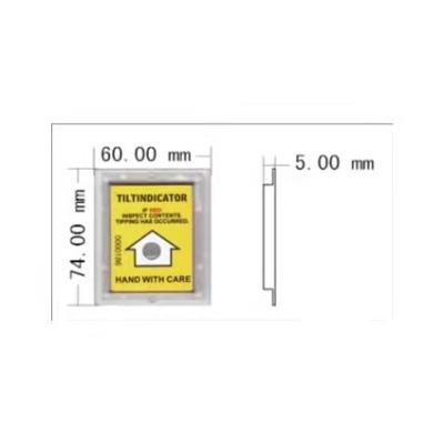 China Popular Barcode Design Tilt Shock Indicator Impact Sensitive Pressure Test Label Tiltwatch for sale