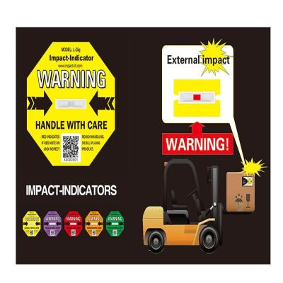 China Barcode shock warnings effect label shock indicator sticker for impact monitor (shock sensor for shipping) for sale