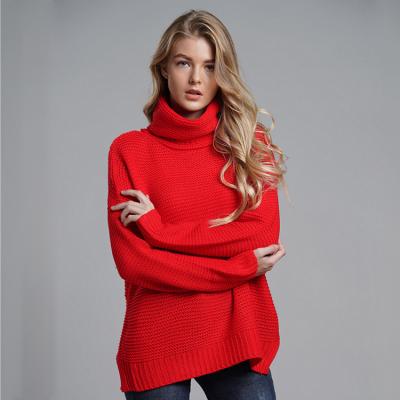 China Popular Big Commuter Turtle Neck Sweater Women's Breathable Solid Color Sweater Sweater for sale