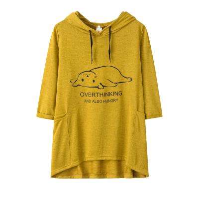 China Autumn Hoodies Street Long Sleeve Anti-wrinkle Cat Women Loose Solid Color Fashion Hoodies for sale