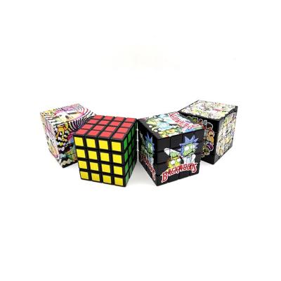 China Metal Herb Grinder Plastic Zinc Cube Rubik's Cube Shape Herb Grinder Custom Logo Tobacco Weed Grinder for sale