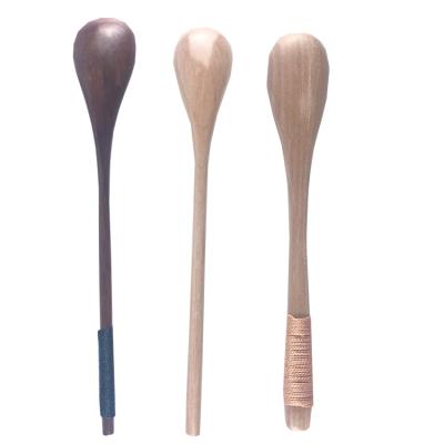 China Japanese Wooden Serving Spoon Kitchen Accessories Sustainable Eco-Friendly Wooden Spoon for Baby Feeding for sale