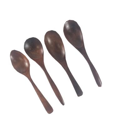 China New Japanese Style Bulk Cheap Viable Color Hot Kitchen Chocolate Small Wooden Spoons For Consumption for sale