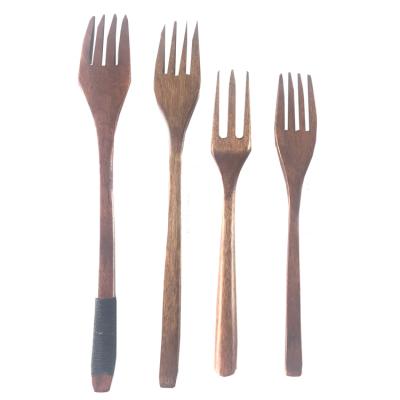 China Wholesale Cheap Wooden Tableware Stocked Bamboo Wooden Fork Forks for sale