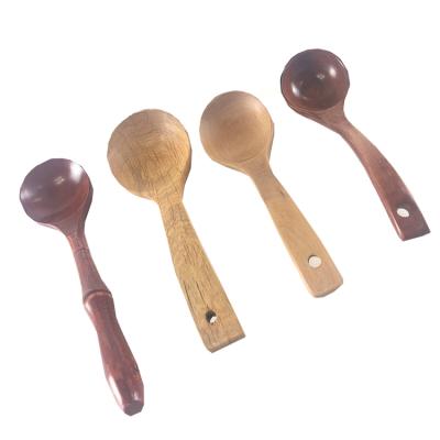 China Cheap Ladle Tea Maker Bamboo Spoon Viable Wooden Soup Coffee Scoop for sale