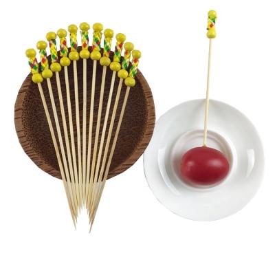 中国 China Food Disposable Bamboo Cocktail Picks Fruit Fork Sticks 販売のため