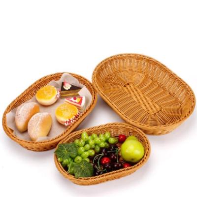 China Sustainable Plant Hand - Woven Rectangle Breadfruit Vegetable Large Rattan Baskets for sale