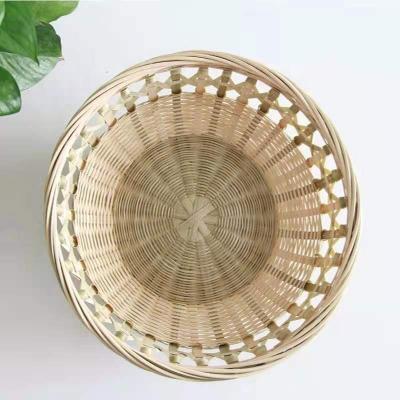 China Wholesale Small Price Picnic Candy Shop Bread Hotel Restaurants Trays Bamboo Baskets Sustainable Cheap Natural Bamboo Flower Baskets for sale