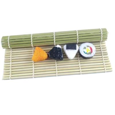 China 100% Natural Reusable Green Sushi Mat Sushi Rice Kitchen Tools from Japan Mao Wholesale Japanese Bamboo Rolling Japanese Style for Amazon for sale