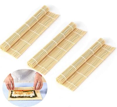 China High Quality Reusable 100% Mao Premium Japanese Bamboo Rolling Japanese Style China Manufacturer Natural Japanese Sushi Mat For Sushi Rice for sale