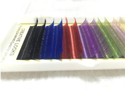 China Color Rainbow Eyelash Extensions 0.07 False Eyelash Set Individual for sale