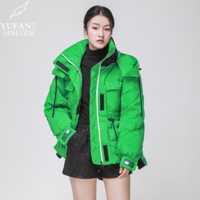 China New Custom Design Breathable Private Good Quality Ultra Packable Duck Down Jacket Women Puffy Long Down Jackets for sale