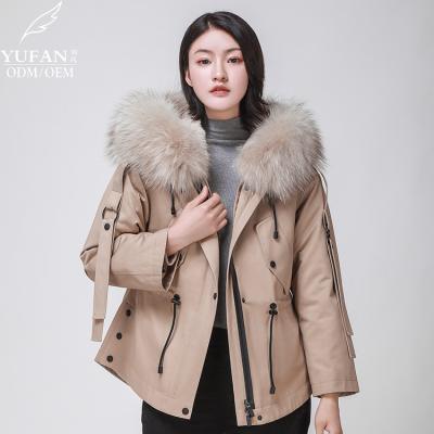 China Breathable YuFan Customized Fashion Down Short Coat Light Down Casual Jacket Down Jackets Winter Warm Stripper Jacket for sale