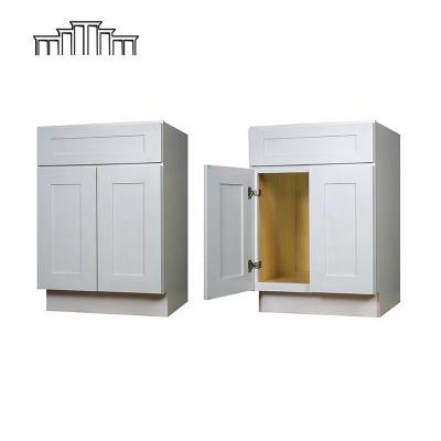 China RTA Modern American Style Modern Base Kitchen Pantry Solid Wood Tall Cabinet for sale