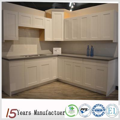 China Wholesale Modern Flat Pack Modern Design White Shaker Kitchen Cabinet Set for sale