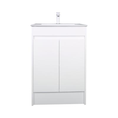 China RTA Modern Bathroom Vanity Cabinet Solid Wood Washroom And Chinese Sideboard USA With Gray Color for sale