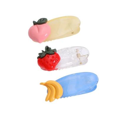 China Popular Korean version of the new fruit girl color hairpin oval hair accessories for sale