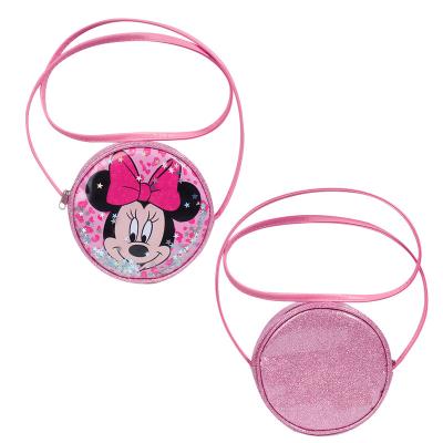 China 2021 Waterproof Fashionable Glitter Pink Glitter Decorate Circular Cartoon Children Bag for sale