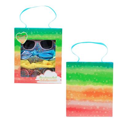 China Fashion Sunglasses Kids Children Headband Love Sunglasses Hair Accessories Set for sale