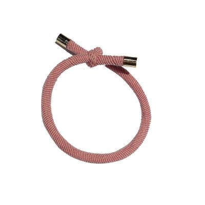 China 2PCS Fashion Women Elastic Hair Bands Girls Hair Ring High Quality Gold Plated Hair Accessories for sale