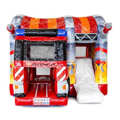 China New Design Indoor Inflatable Fire Truck Inflatable Jumping Castle Air Bounce House Bouncer Inflatable Jumping Castle for sale