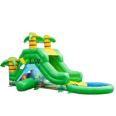 China Indoor Inflatable Jungle Pool Water Garden Games Inflatable Slide Water Slide For Home Use for sale