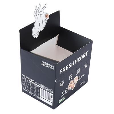 China Recycled Materials Display Promotion Customized Retail Packing Cardboard Box For Snack Samples Display for sale