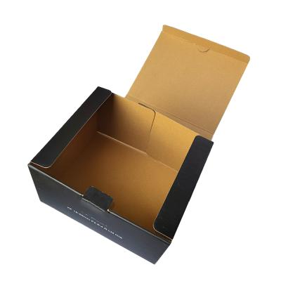 China Recycled Materials Eco - Friendly Corrugated Black Packing Box For New Arrival Simple Stylish Folding for sale