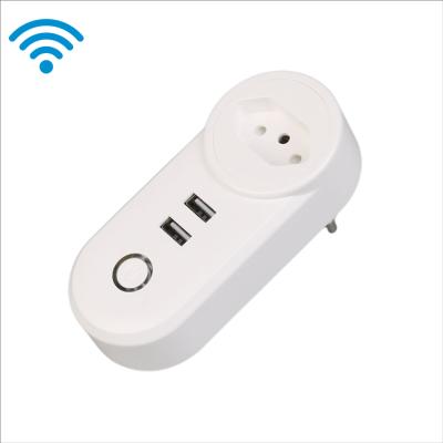 China Factory Price Indoor Smart Wifi Standard Brazilian Standard Smart Vertical Socket Outlet With Usb for sale