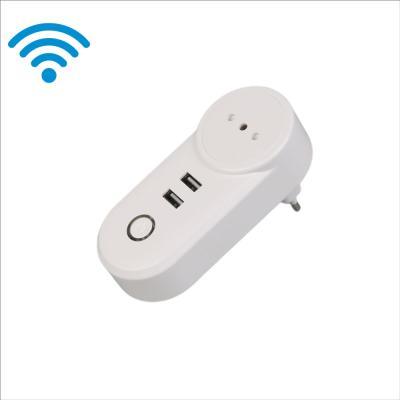 China Hot Sale Custom Smart Wifi Zigbee Control Socket 2 Indoor Usb Italy Socket Smart Plug For Indoor for sale