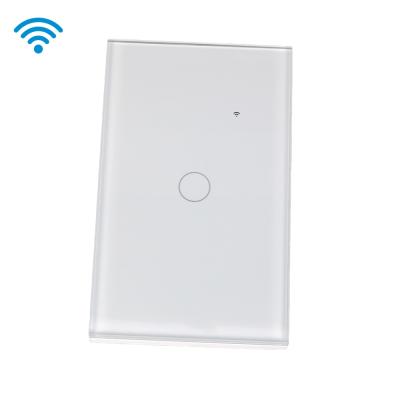 China Brazil Tuya LED New Glass PC Glass Wifi Smart Touch Wall Switch 1 Touch Strip Voice Control Smart Life Brazil Tuya LED Light Wifi Remote Switches for sale