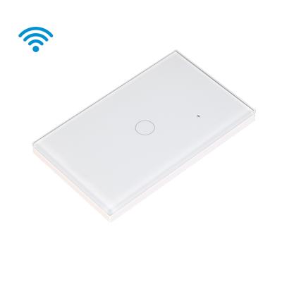 China Glass+PC New Arrival Smart Wall Touch Switch Wifi Tuya 1Gang Glass Lamp Switches for sale