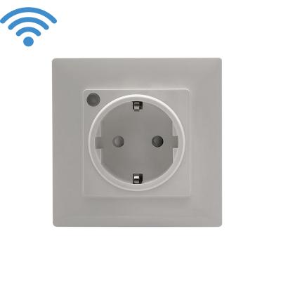 China WiFi Smart Wall Socket Residential/Multipurpose EU Standard Control European Smart Home Accessory Power Smart Wall Socket with Alexa/Google Voice &Tuya App for sale