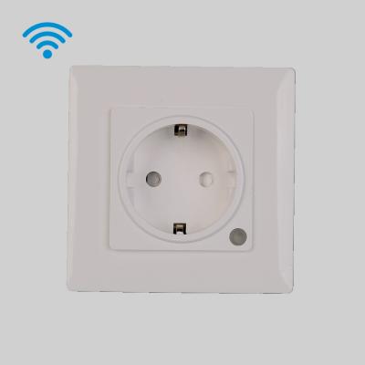 China EU newcomer german type wall socket residential/general purpose standard decorative white lamp switch socket for sale