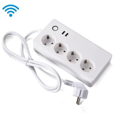 China Wholesale Customized Industrial Smart Wifi Zigbee Control Power Socket Strip Eu Power Smart Strip With 2 USB for sale