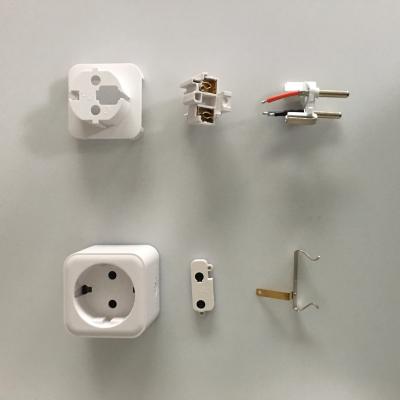 China plastic + smart accessories metal EU plug plastic case and metal parts for sale