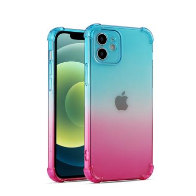 China Anti-drop popular product gradient tpu shockproof mobile phone case for iphone 11 pro four-corner anti-drop back cover mobile phone case for sale