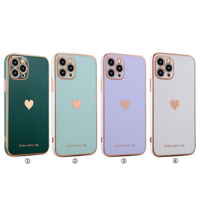 China Hot Selling Plated Anti-drop Cell Phone Case For Iphone 11 12 Four Corner Anti-drop Mobile Phone Protective Case For Iphone 13 for sale