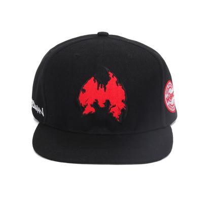 China Popular Adults Flat Brim Snapback Cap With Embroidery Logo Eco Friendly for sale