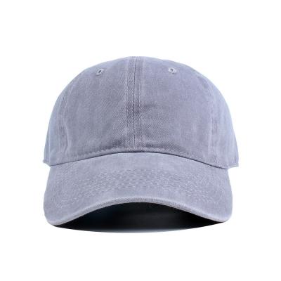 China Metal Buckle Plain Distressed Baseball Cap , Fashion Adjustable Baseball Hats for sale