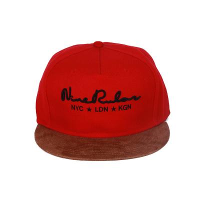 China Six Panel Red Stylish Hip Hop Caps Adults Headwear Breathable Comfortable for sale