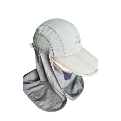 China UV Protection Womens Camping Hats Quick Dry With Face Mask And Neck Cover for sale