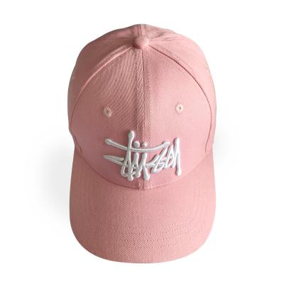 China Summer Pink 5 Panel Camper Hat For Student Casual Style OEM / ODM Available for sale