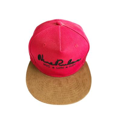 China Fashion Stereo Embroideed  5 Panel Camper Hat Retro Pink Waterproof for sale