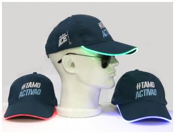 China Custom Made LED Snapback Hats With Built - In Led Lights Short Brim Style for sale