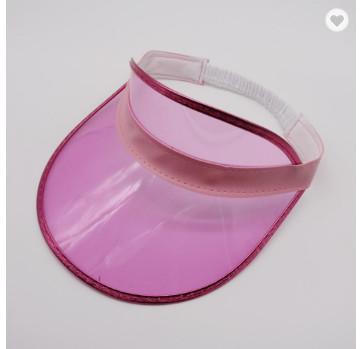 China Portable Transparent Plastic Sun Visor Hat With Multiple Color Selection for sale