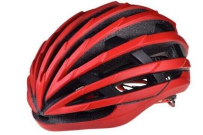 China Black And Red Road Cycling Helmets / Heat Sealing Mountain Bike Helmets for sale