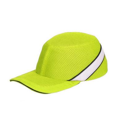 Chine Bosse fluorescente de casque de sécurité de force de vert de la CE EN812 de chapeaux de casque de style de base-ball salut à vendre