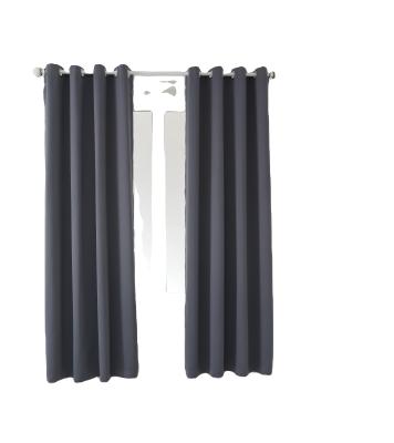 China 100% Gray Home Curtains Modern Minimalist Modern Solid Color Bedroom Blackout Sunscreen Curtains for sale