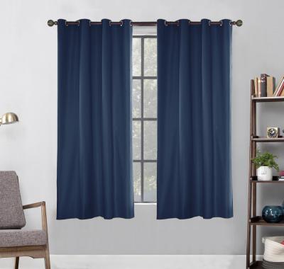 China 100% Pure Insulated Solid Color Blackout Curtain Living Room Modern And Simple Luxury Heat Insulation Hook Sunscreen for sale